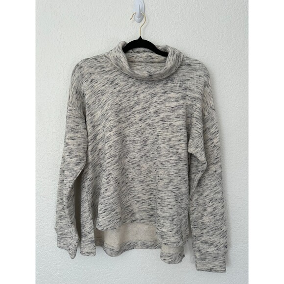 NWT J. Crew Vintage Fleece Black Cream Sweater Size Large - Picture 1 of 6